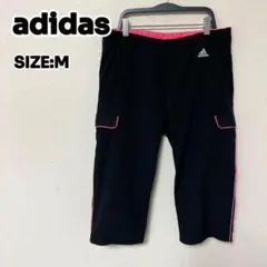 adidas climalite ナイロンパンツ ブラック M 7部丈