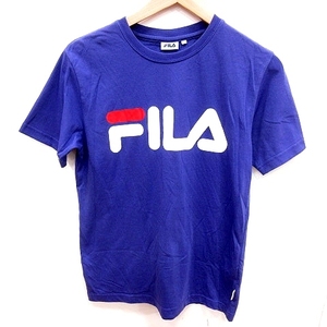 フィラ FILA カットソー Uネック 半袖 M 紫 パープル /RT レディース