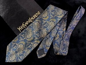 ♪今週の特売980円～♪3449♪良品【YSL】サンローラン【ペイズリー 花 植物 柄】ネクタイ♪