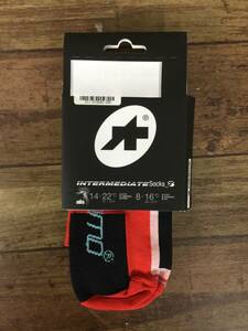 CH518 新品 アソス assos ソックス INTERMEDIATE Socks 0 赤 211010052000