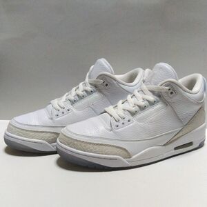 ナイキNIKE2018年製限定AIR JORDAN 3 RETROエアジョーダン3レトロPure Whiteピュアホワイト28.0㎝US10.0超美品箱付136064-111