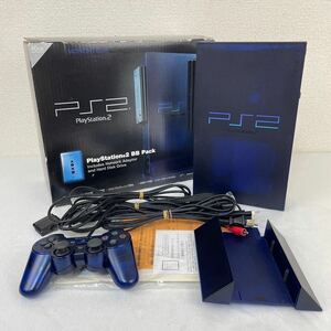 【箱付き】 SONY ソニー PlayStation2 PS2 プレイステーション2 SCPH-50000 BB PACK ミッドナイト・ブルー