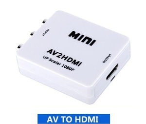 送料無料 AV to HDMI コンバーター CVBS＋L/R(RCA)-HDMI メス－メス 音声対応 720P/1080P