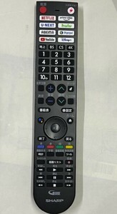 シャープ ４K液晶TV用リモコン　GB406SA　動作良好品 ①