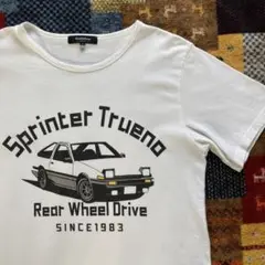 TOYOTA トヨタ スプリンタートレノ 旧車 86 半袖 白tシャツ 1983