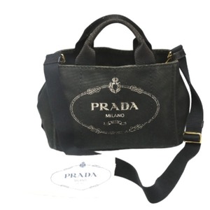 プラダ トートバッグ 1BG439 カナパミニ トートバッグ PRADA ブラック レディース 中古