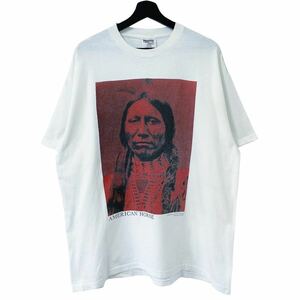 ■激レア■90s USA製 AMERICAN HORSE インディアン アート フォト Tシャツ XL アメリカンホース インディアン ジュエリー ビンテージ