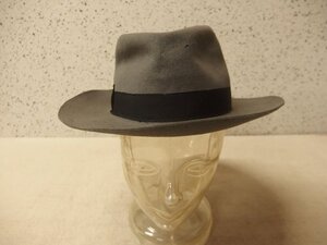 1140357a【THE STANDARD 中折れ帽】中古品/スタンダード帽子 MOST MODERN STYLE HAT/頭周り55cm程度（実測）