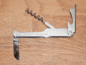 ワインオープナー DIDIER-NEVEUR 中古 折りたたみ式 栓抜き ソムリエナイフ コルクスクリュー