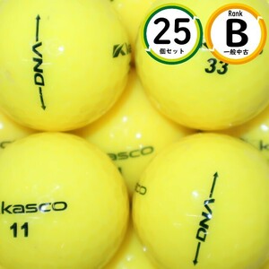 25個 キャスコ DNA イエローカラー Bランク 中古 ゴルフボール ロストボール 送料無料 kasco