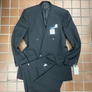 【新品未使用】NicolaPisano 激安/礼服セットアップスーツ/3L AB8/ブラック　黒/ノーベンツ/冠婚葬祭　アジャスター付　プリーツ加工