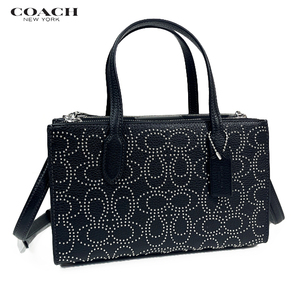 COACH コーチ レディース バッグ ショルダーバッグ ニーナ スモール トート バッグ シグネチャー リベット CX266 アウトレット 新作 新品