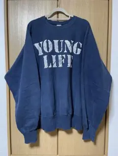 90s チャンピオン　リバースウィーブ  young life XXL ネイビー