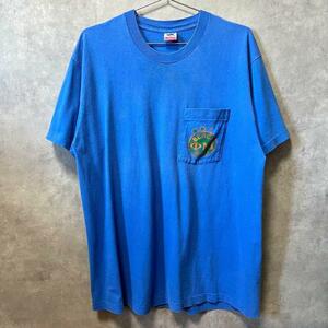 【1円スタート】【90s】【USA製】BEACH BASH　ヴィンテージ　アニマル　ポケ付きTシャツ　ポケTEE　XL