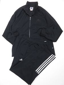 アディダス　adidas　上下　セットアップ　ジャージ　黒　日本製　メンズL