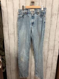 GAP OLD 00s USA製 ダメージ 汚れ 03年08月 ジーンズ original fit 8 LONG GAP BLUE JEANS 121295-03-1