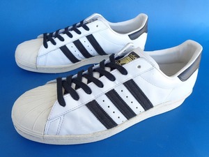 14483■17年製 adidas superstar 80s アディダス スーパースター 白 黒 金ベロ 29 G61070