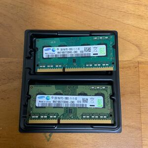 Samsung製　ノートPC用メモリ 2GB 2枚　PC3-12800S