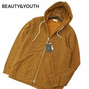 【新品 未使用】 BEAUTY&YOUTH ユナイテッドアローズ BY ブリッツインレー ジップ パーカー Sz.XL　メンズ 日本製 大きい　A4T02387_3#I