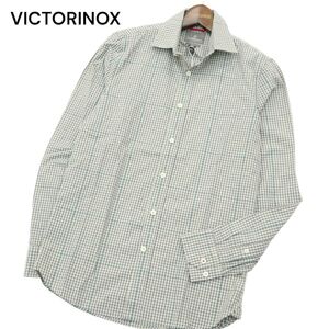 【新品 未使用】 VICTORINOX ビクトリノックス 通年 SLIM FIT ロゴ刺繍 長袖 チェック シャツ Sz.XS　メンズ　A4T00958_1#C