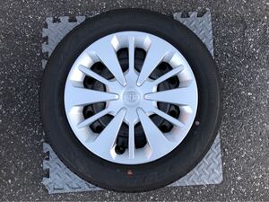 美品 1本 M900A M700A ルーミー タンク パッソ 前期 純正 14インチ スチールホイール 165/65R14 タイヤ付 キャップ付 14インチ 5J +35 (1)