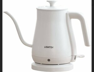 154617◎【未使用品】ELECTRIC KETTLE LIGHTEN 電気ケトル EGB-W81-WH 白 説明書