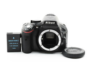 【美品】 ショット数【25,182回】 Nikon D5200 ニコン デジタル一眼レフカメラ ブラックボディー デジタルカメラ 動作確認済み #1783