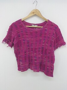 ◇ ZARA ザラ 総柄 半袖 Tシャツ カットソー サイズEUR S USA S MEX 26 ピンク系 マルチ レディース P