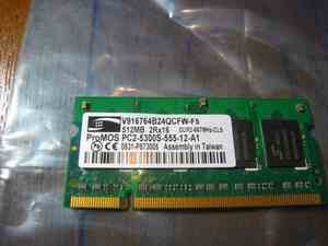 ProMOS　ノート用　 PC2-5300S 512M DDR2-667 　CL5