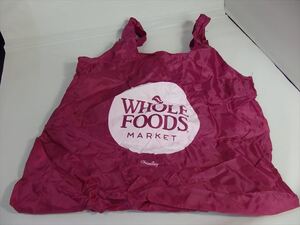 新品未使用★ホールフーズ エコバッグ (ワイン色）)Whole Foods Market （カンボジア製）シリコンバレー (カリフォルニア州)購入S8