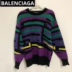 バレンシアガ　BALENCIAGA   ニット　オーバーサイズ　おしゃれ柄