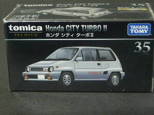  トミカプレミアム No.35 HONDA CITY TURBOⅡ シティー ターボ2 箱難有 ホンダ 無限 MUGEN HRC 絶版 未開封品