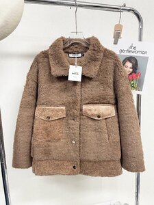 枚数限定ヨーロッパ製※定価10万◆ブルガリア発※RISELIN ボアジャケット ミンク/カシミヤ混 防寒 暖かい もこもこ 可愛い レディース 2XL