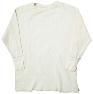 BEAMS BOY ビームスボーイ 21AW サーマルビッグシルエットクルーカットソー 13-14-0422-654 ONE SIZE OFF WHITE ワッフル Tシャツ g20412