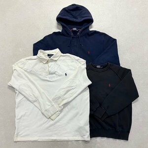 ●Ralph Lauren ラルフローレン 3点 まとめ パーカー スウェット トレーナー ラガーシャツ メンズ レディース sizeMIX 卸 現状品 1.74kg●