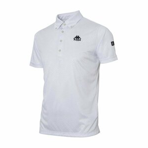 送料無料◆新品◆Kappa カッパ ITALIA ドビー市松柄 半袖ポロシャツ◆(L)◆KGA12SS17-WT◆Kappa GOLF