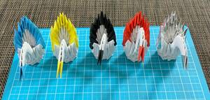折り紙 鶴の置物 5個セット⑧