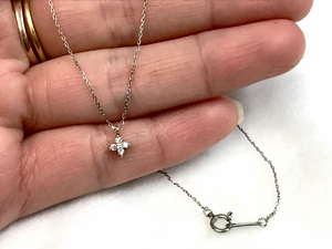 トップ pt900 ダイヤ 0.05ct トップ あずき チェーン pt850 ネックレス プラチナ ペンダント 総重量約1.16g 中古 上品 デザイン