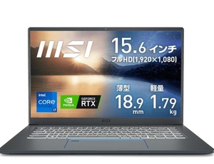 ★241060 MSI 未開封保証品 ノートパソコン Prestige-15-A11UC-1057JP Windows10 Pro Tiger lake i7-1195G7 4526541192043 