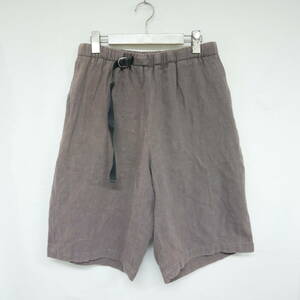 【1円】良好 国内正規 s.k.manor hill 22SS PALEGO SHORT イージーショーツ ハーフパンツ ラミー USA製 BROWN ブラウン 茶 S