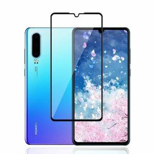 HUAWEI P30 Pro HW-02L 枠黒色 全面保護 3D曲面カバー 強化ガラス 液晶保護フィルム 2.5D K584