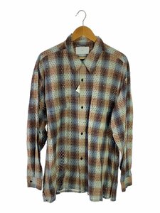 SUGARHILL◆24SS/PUNCHING YAK OMBRE PLAID OPEN COLLAR BLOUSE/0