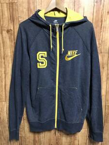 送無♪NIKE ナイキ♪ジップアップスウェットパーカー・L