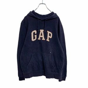 GAP スウェットパーカー S ネイビー ギャップ ロゴ フーディー 古着卸 アメリカ仕入れ a408-5596