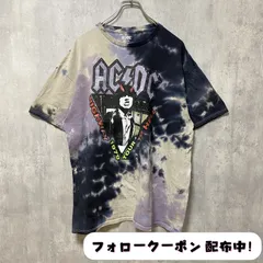 古着 used　ACDC TOUR　半袖バンドプリントTシャツ　タイダイ柄　ビッグシルエット　オーバーサイズ