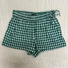 【J.CREW】ジェイクルー　XS ショートパンツ　ギンガムチェック　グリーン