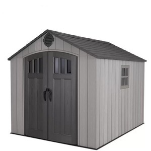 202212 LIFETIME 8 X 10 SHED 屋外用物置 紫外線保護加工 南京錠用穴付き施錠可能ドア 高耐候性 W233 x D294 x H243 1900782