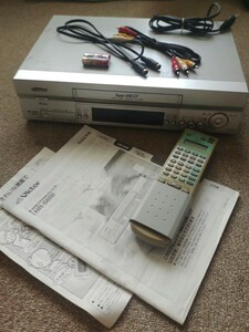 ビクター S-VHS ビデオデッキ HR-S600 リモコン 取扱説明書 梱包箱付 動作確認済 VICTOR