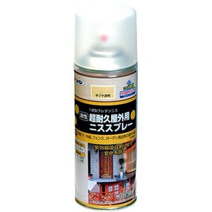 アサヒペン 油性超耐久屋外用ニススプレー 300ML 半ツヤ透明