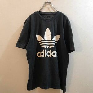 ADIDAS/アディダス ビッグロゴ半袖 Tシャツ ブラック 黒 Sサイズ メンズ